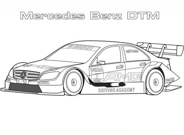 Dibujos de Mercedes Benz DTM para colorear