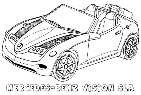 Dibujos de Mercedes-Benz Visión SLA para colorear