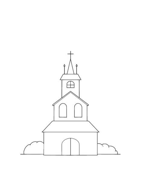 Dibujos de Mi Iglesia para colorear