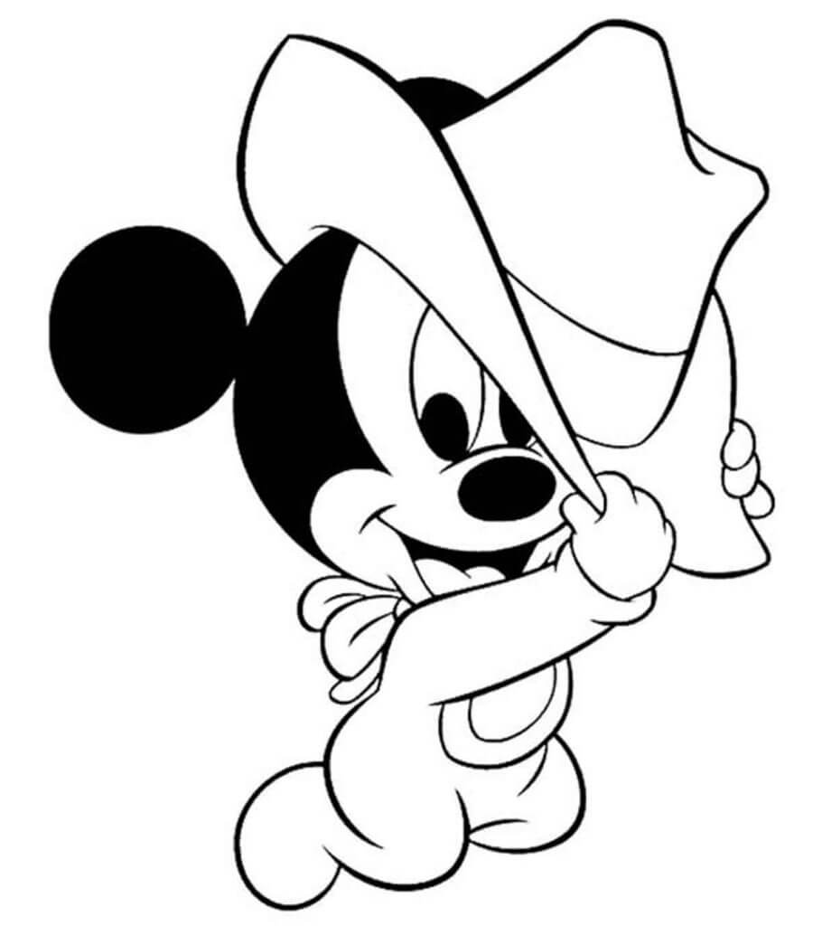 Dibujos de Mickey Mouse Gracioso para colorear