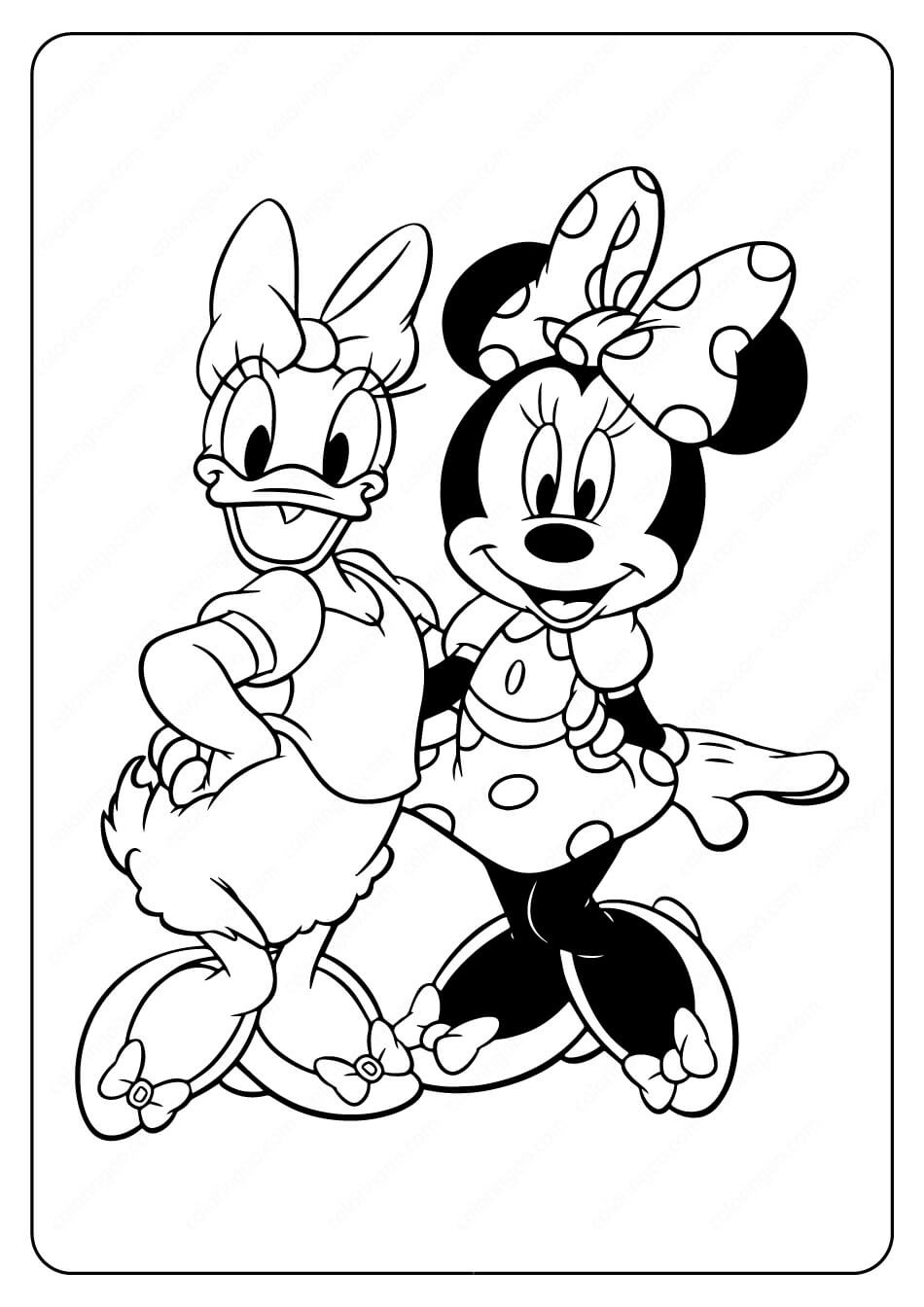 Dibujos de Mickey Mouse y Daisy Duck Disney para colorear