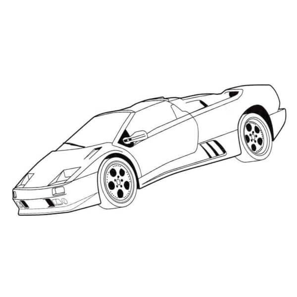Mini Lamborghini para colorir