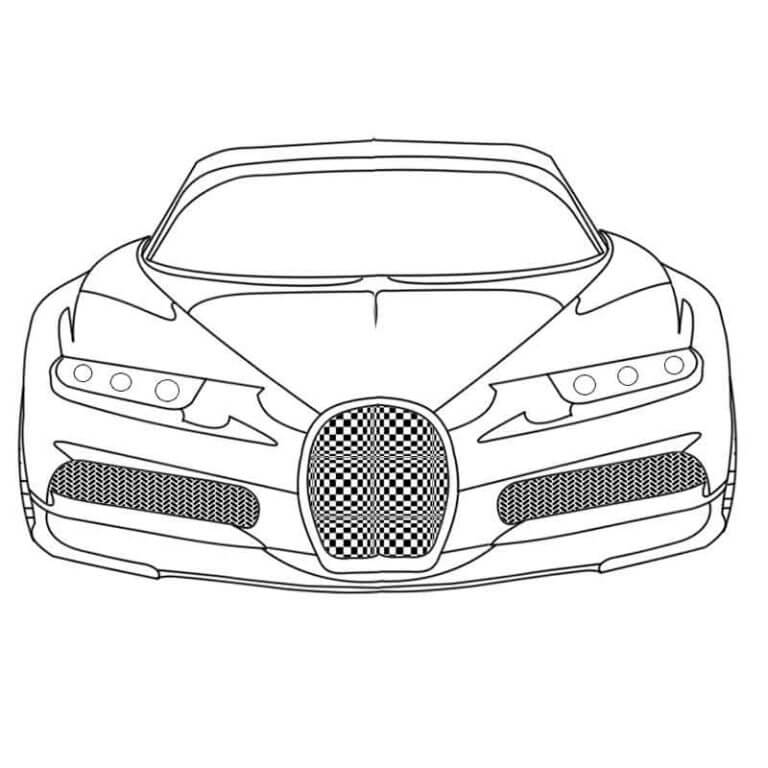 Mirada Estricta Bugatti para colorir