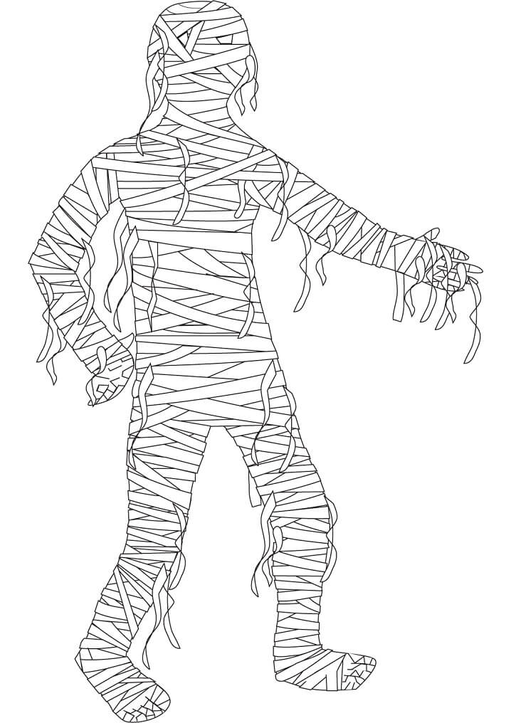 Momia Espeluznante Estúpido para colorir