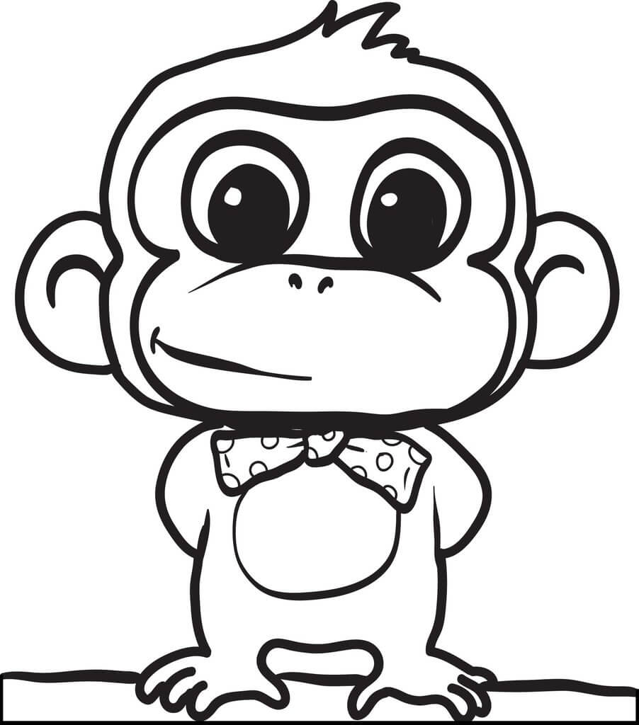 Mono Apacible para colorir