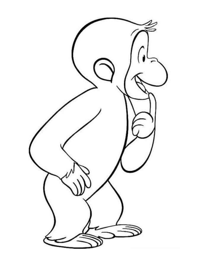 Mono Excesivamente Curioso para colorir