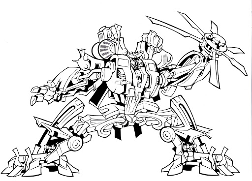 Monstruo Transformers Decepticon para colorir