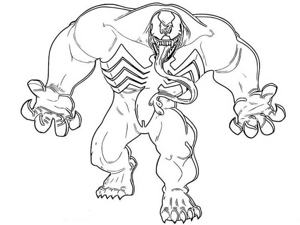 Monstruo Venom para colorir