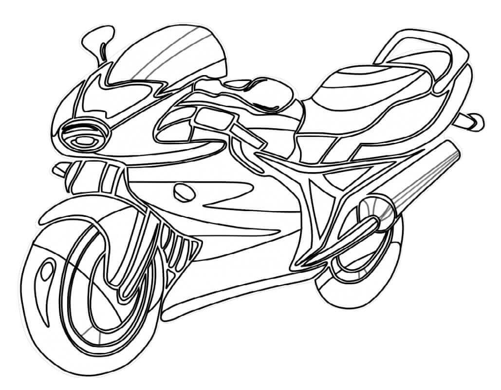 Dibujos de Motocicleta 1 para colorear