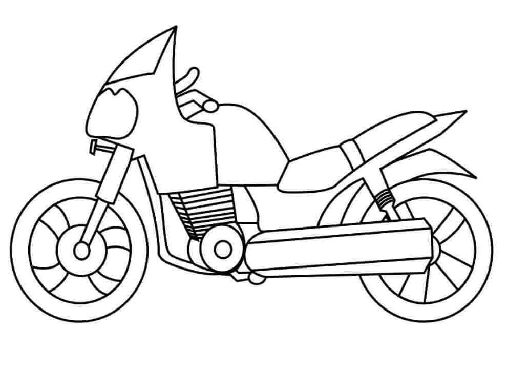 Dibujos de Motocicleta 2 para colorear