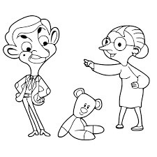 Mr Bean E Irma Gobb para colorir