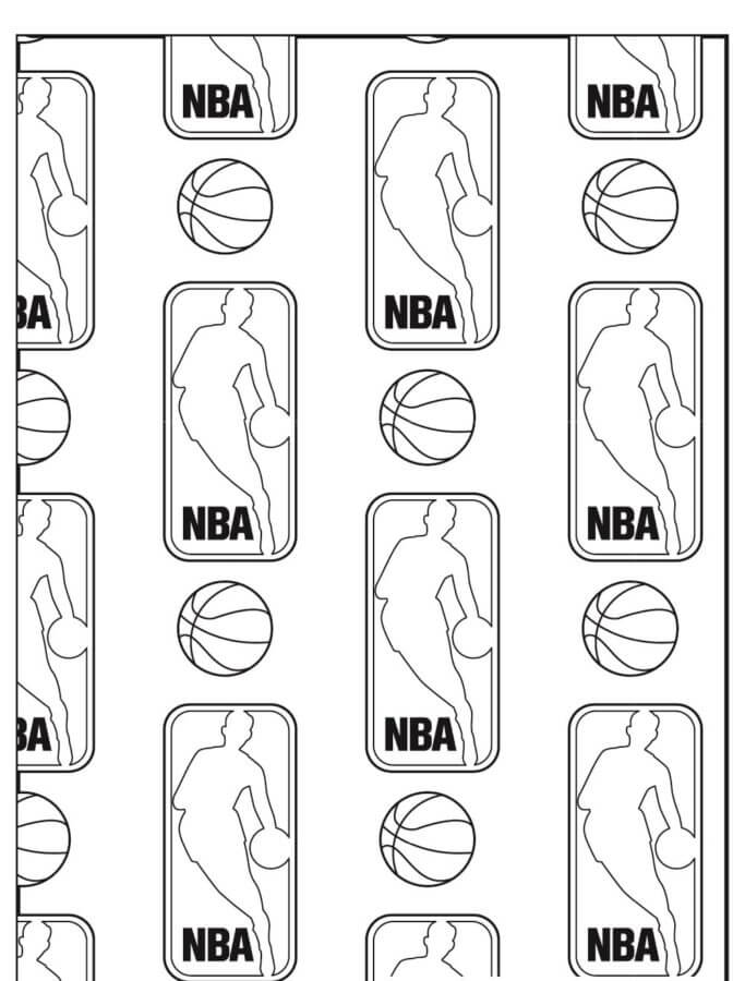 Dibujos de Muchos Logos De La NBA para colorear