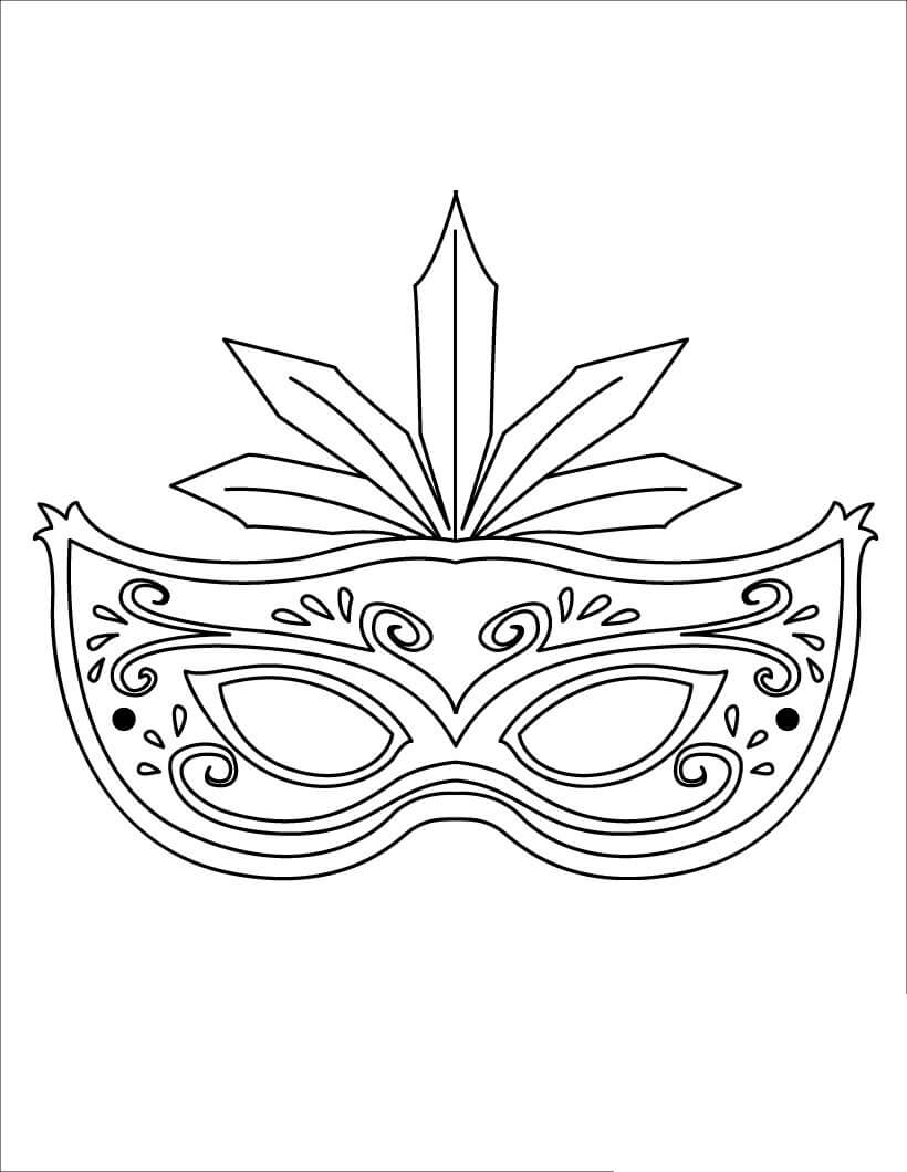 Máscara Básica de la Mascarada para colorir