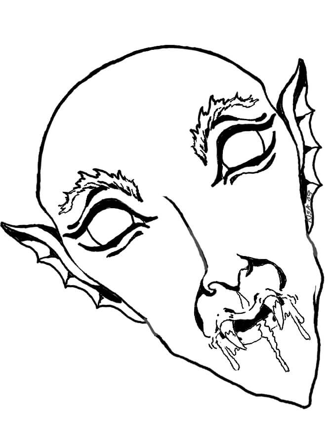 Dibujos de Máscara De Vampiro para colorear