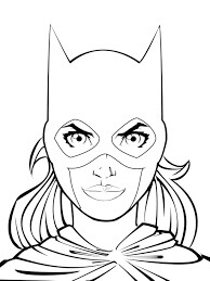 Máscara de Batgirl para colorir