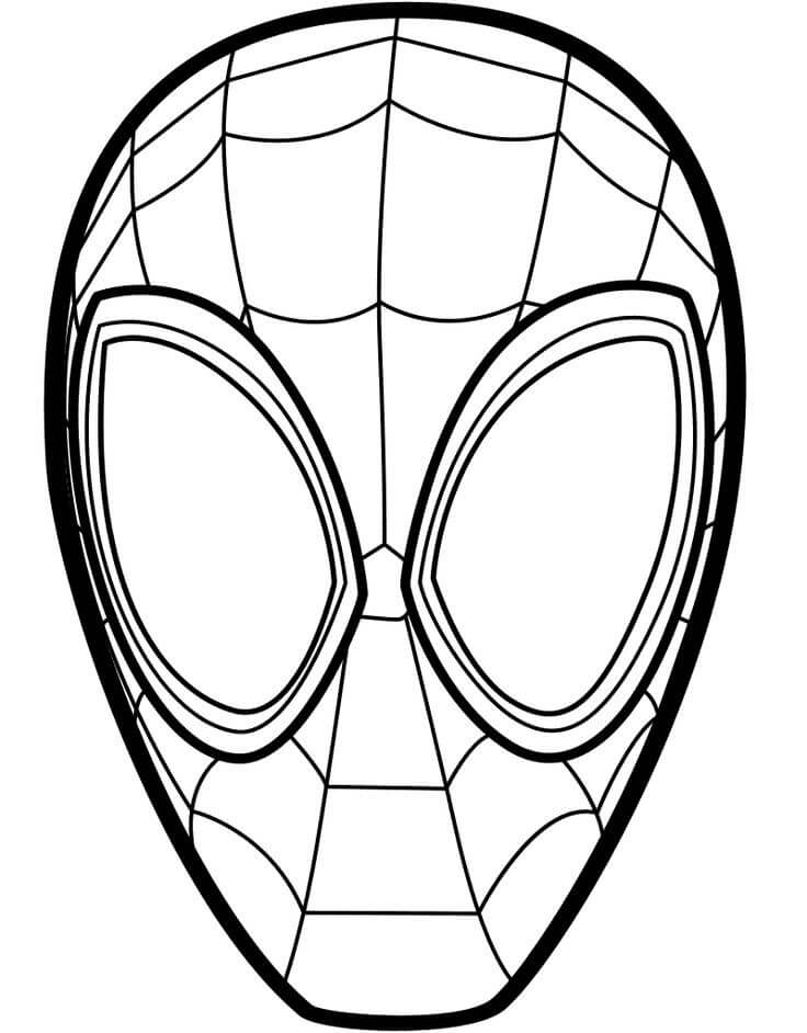 Máscara de Hombre Araña para colorir