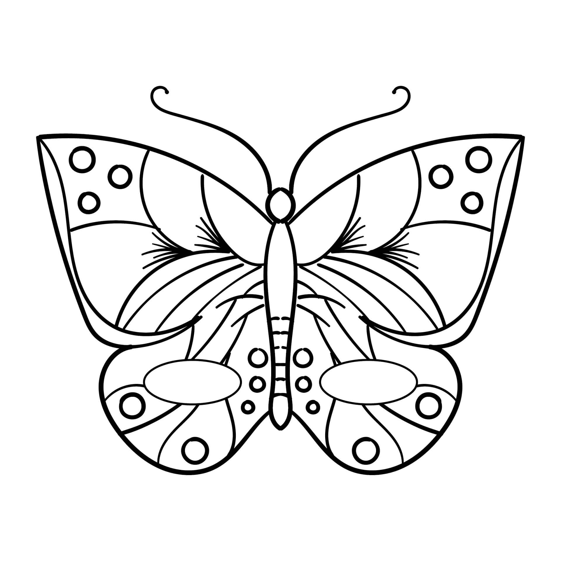 Dibujos de Máscara de Mariposa para colorear