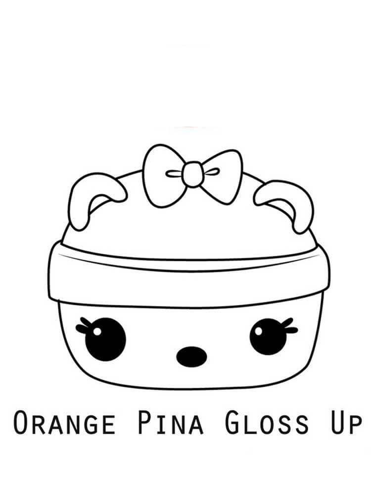 Dibujos de Naranja Pina Brillo en Num Noms para colorear