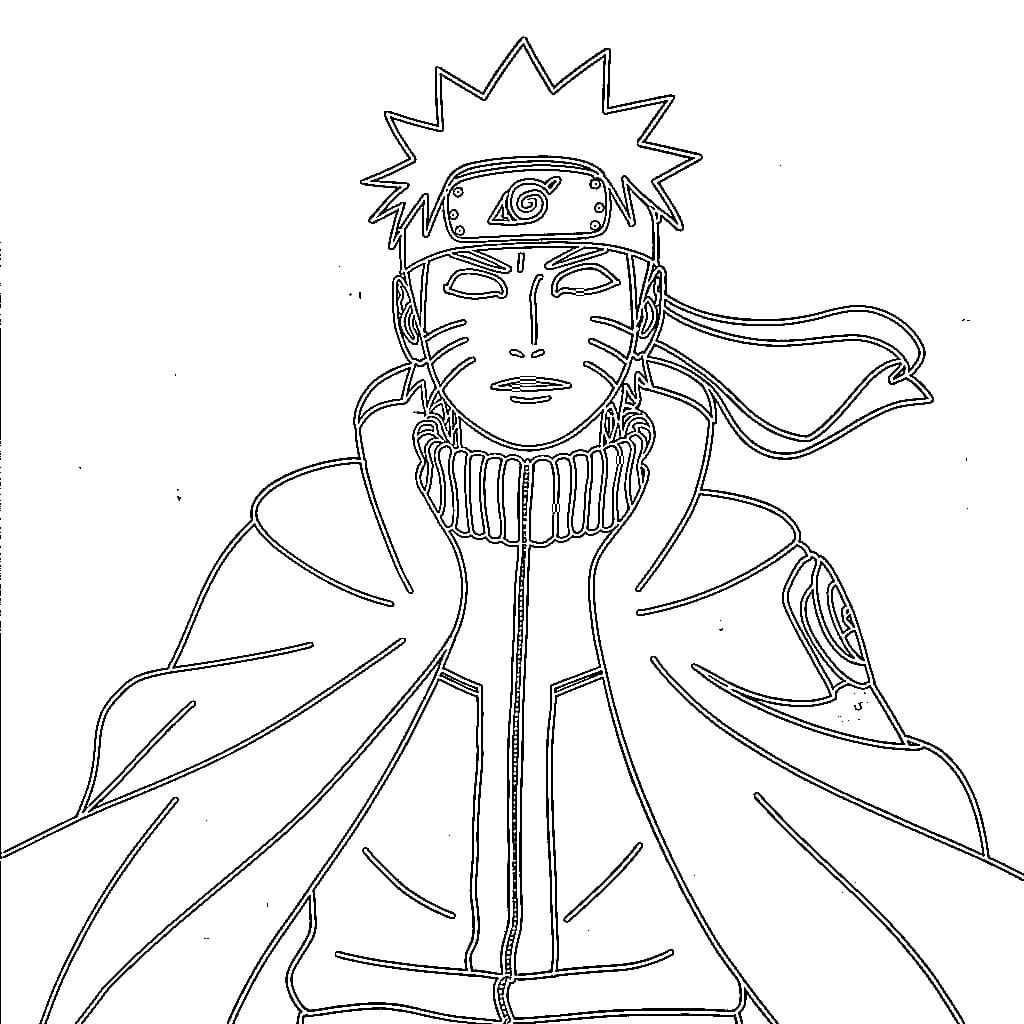 Naruto se ve peligroso para colorir