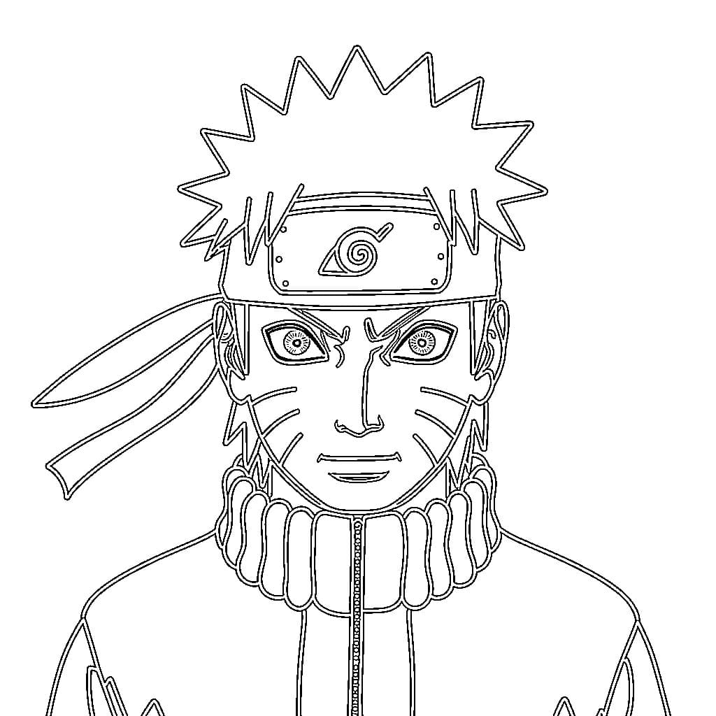 Naruto serio para colorir