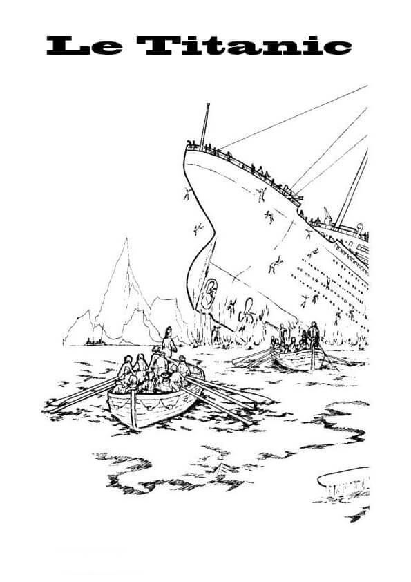 Dibujos de Naufragio Del Titanic para colorear