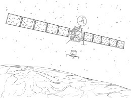 Nave Espacial en el Cometa Churyumov para colorir
