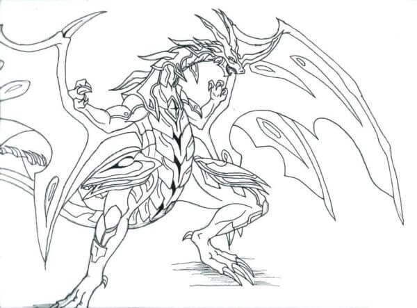Neo Dragonoide para colorir
