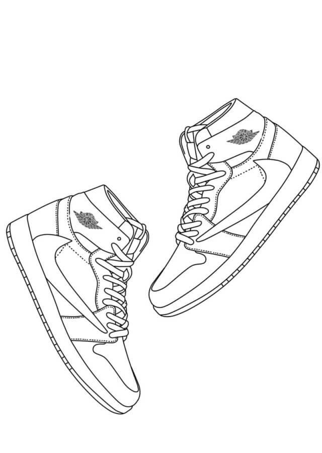 Dibujos de Nike Air Jordan 1 para colorear