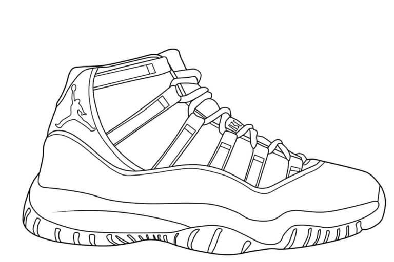 Dibujos de Nike Air Jordan 11 para colorear