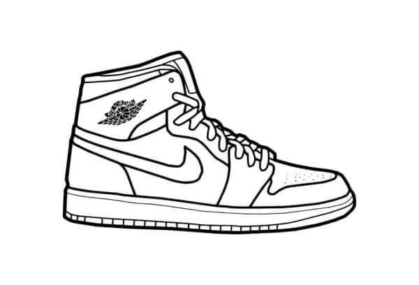 Dibujos de Nike Jordan 1 Clasico para colorear