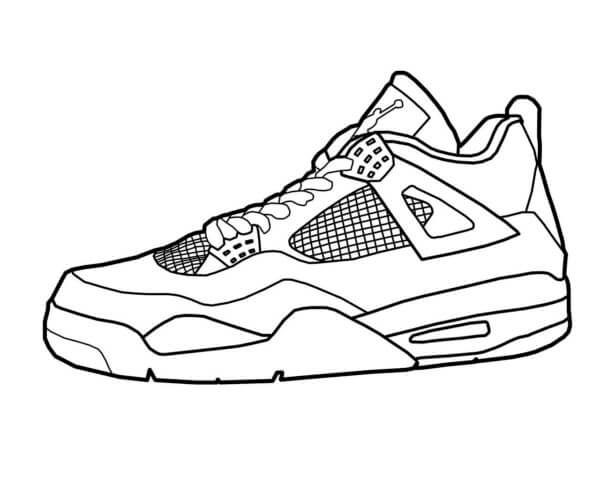 Dibujos de Nike Jordan 4 Básicas para colorear