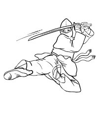 Dibujos de Ninja Saltar para colorear
