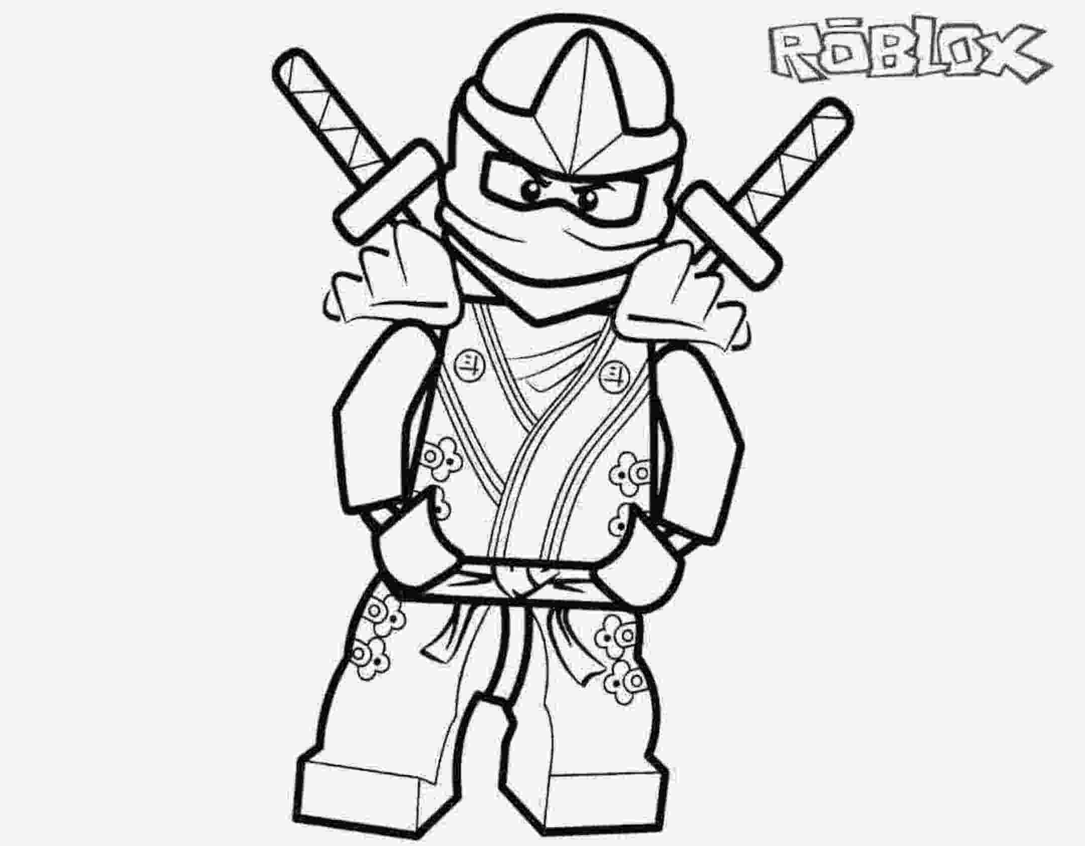 Dibujos de Ninja go Roblox para colorear