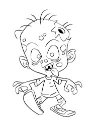 Niño Zombie para colorir