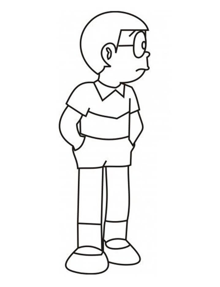 Dibujos de Nobita Imprimible para colorear