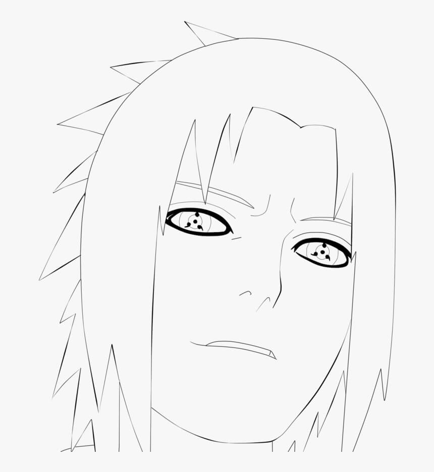 Dibujos de Normal Sasuke para colorear