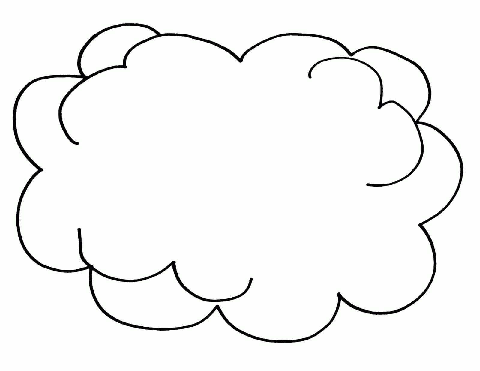 Dibujos de Nube Normal para colorear