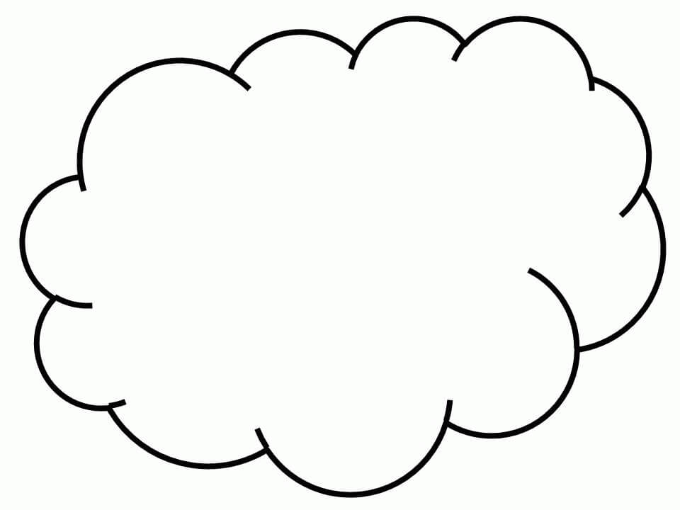 Dibujos de Nube Sencilla para colorear