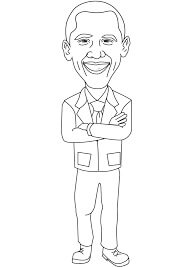 Obama Feliz para colorir