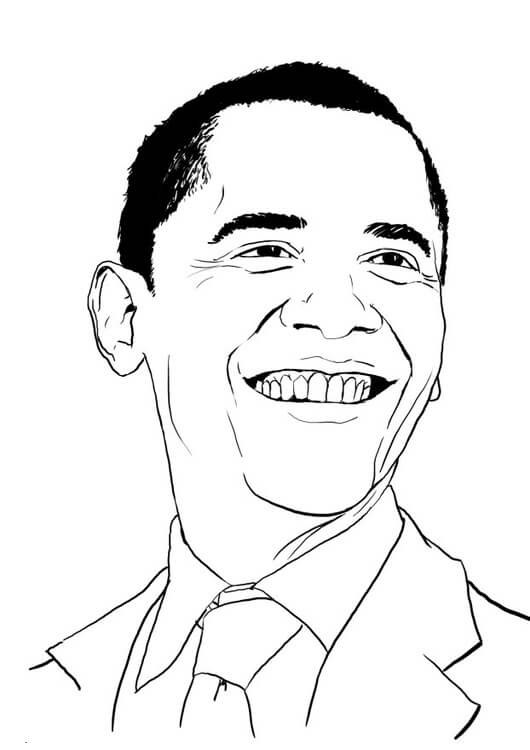 Obama Normal para colorir