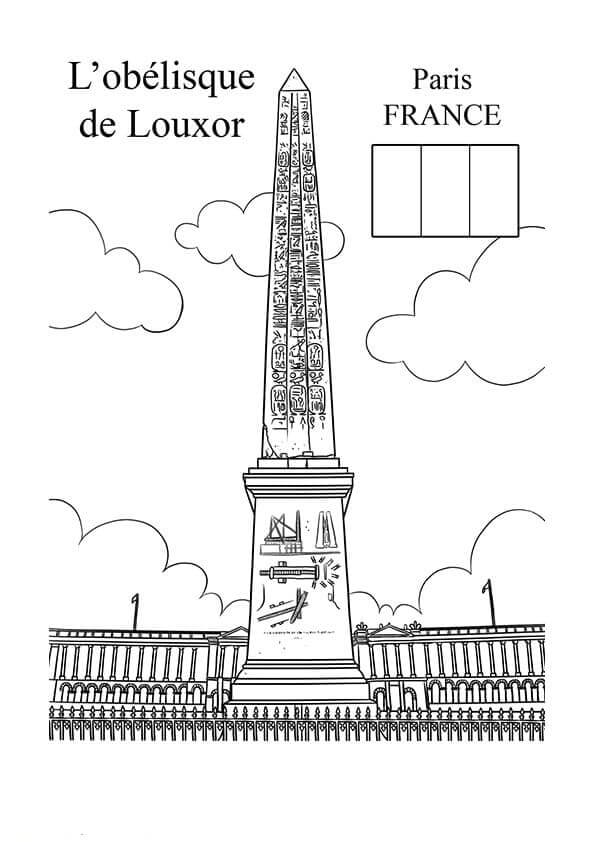 Obelisco De Luxor para colorir