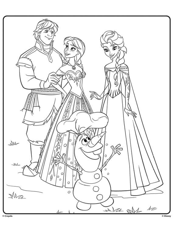 Olaf y Amigos para colorir