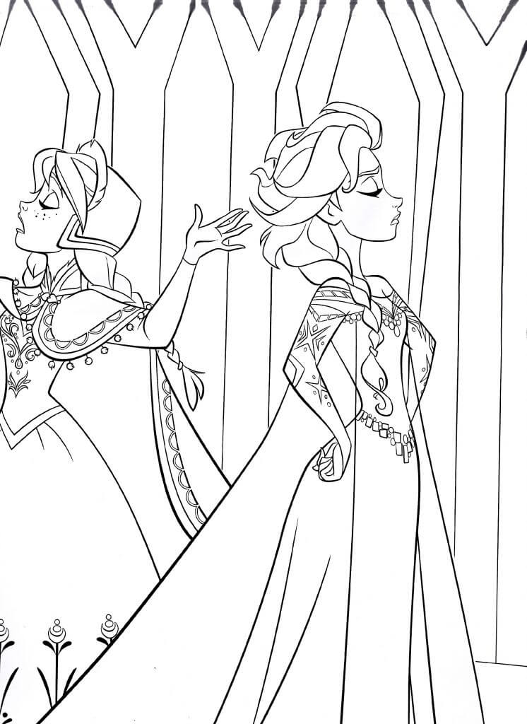 Dibujos de Orgullosa Elsa para colorear