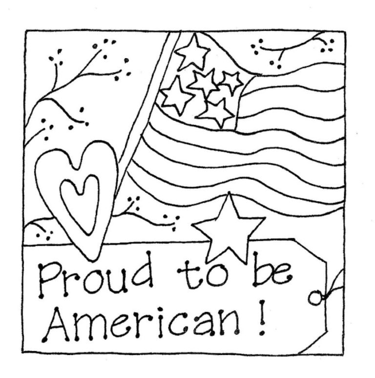 Orgulloso De Ser Americano para colorir