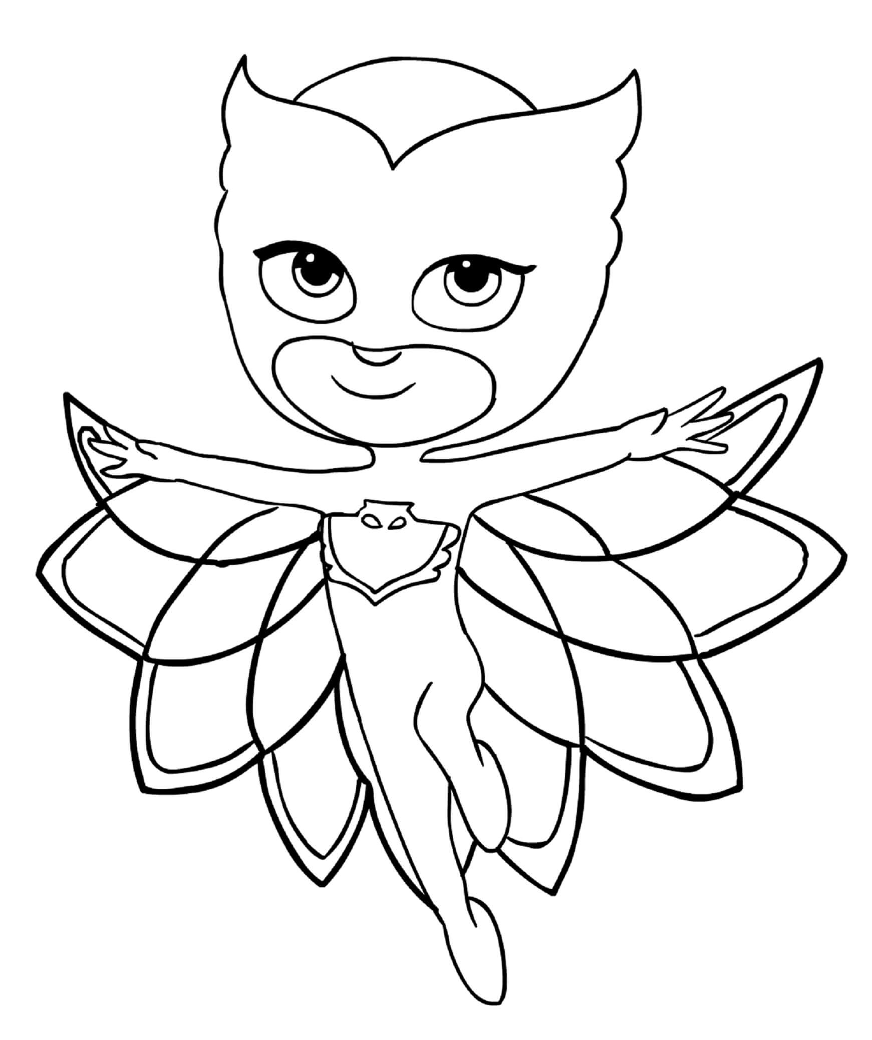 Owlette Volador para colorir