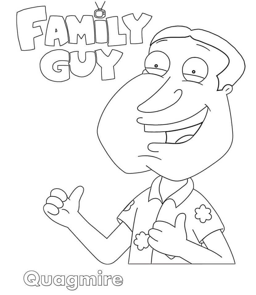 Dibujos de Padre de Familia Quagmire para colorear