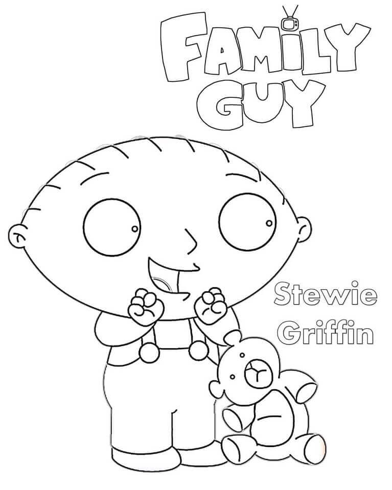 Dibujos de Padre de Familia Stewie Griffin para colorear