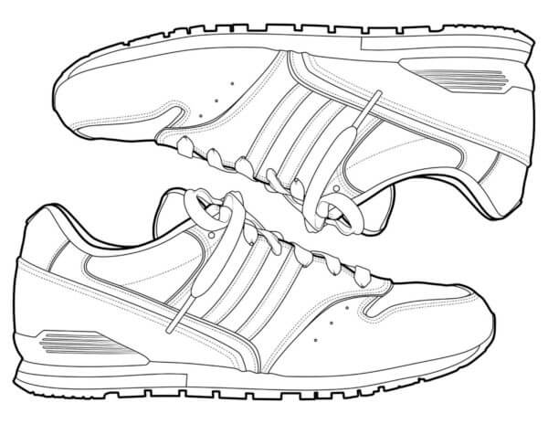 Dibujos de Par Nike Zapato para colorear