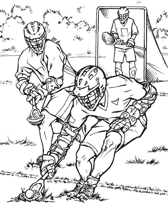 Dibujos de Partido de Lacrosse para colorear