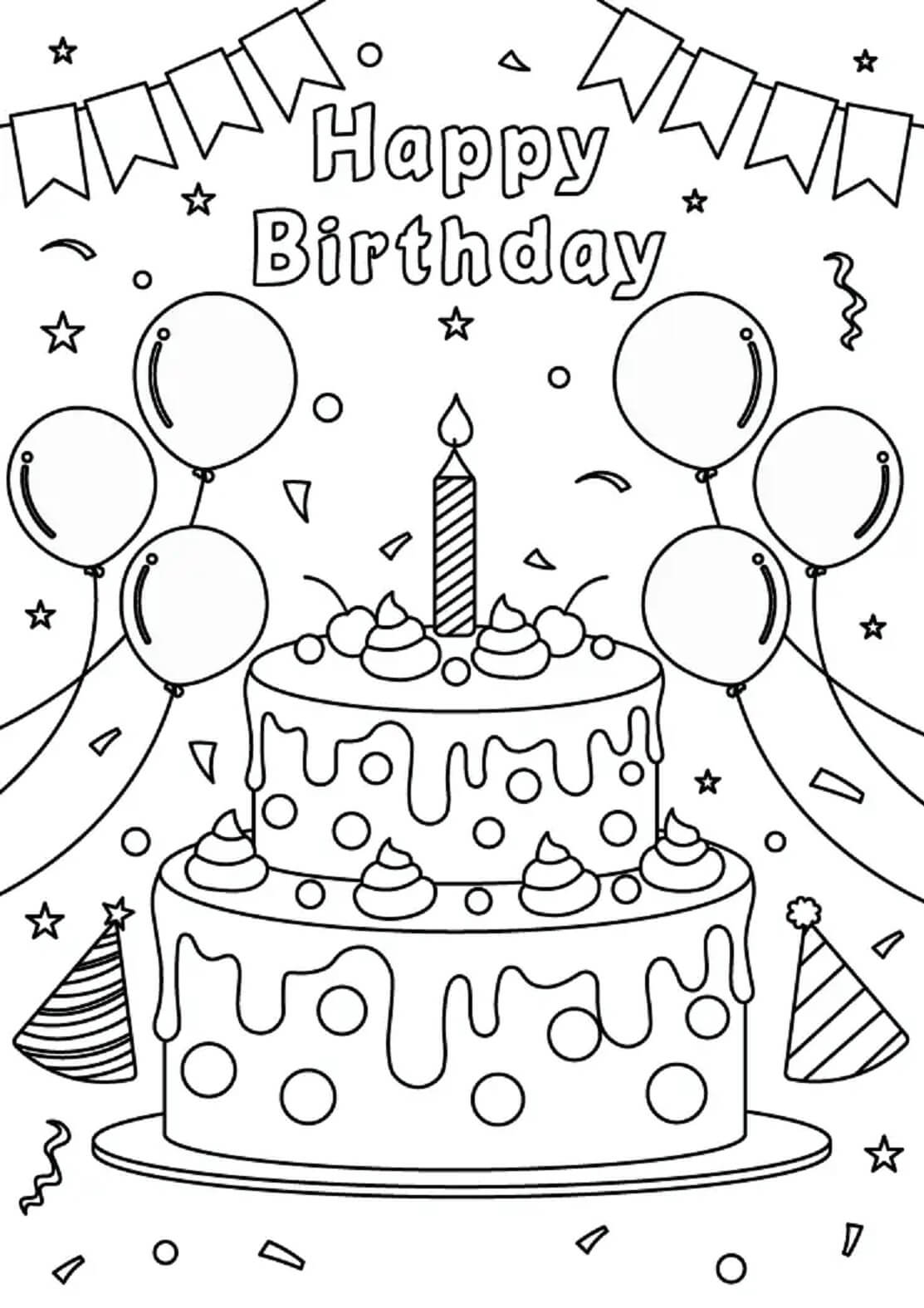 Cumpleaños coloring pages